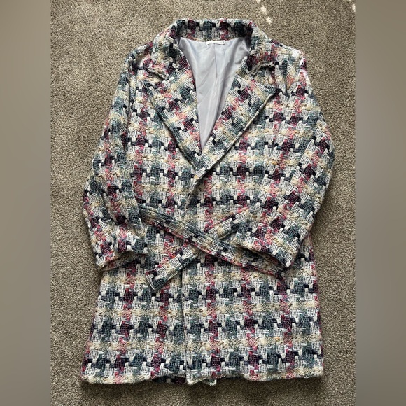 I Love Linen Rainbow Tweed Coat (Size L) - Picture 5 of 5